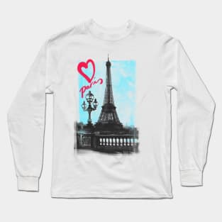 I Love Paris - Eiffel Tower Long Sleeve T-Shirt